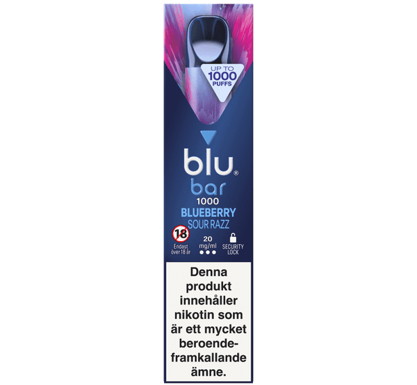 Blu Bar Blueberry Sour Razz 20mg