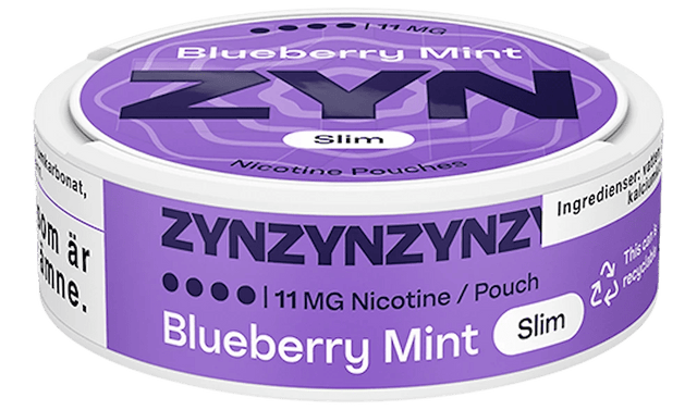 ZYN Blueberry Mint Slim S4 slim prillor med bärig mintsmak