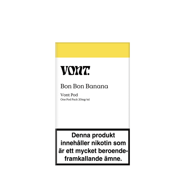 Förfylld Vont Pod Bon Bon Banana med nikotinsalt och dessertsmak