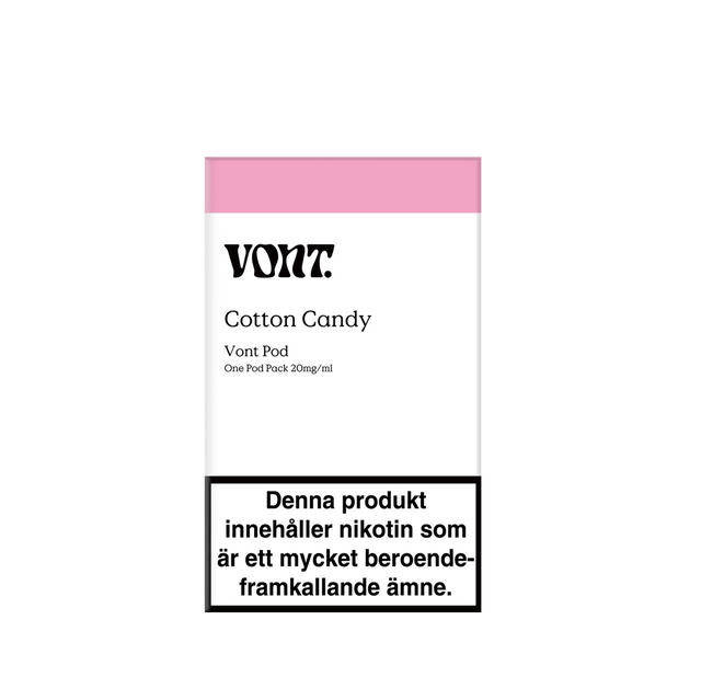 Vont Pod Cotton Candy med nikotinsalt och söt godissmak