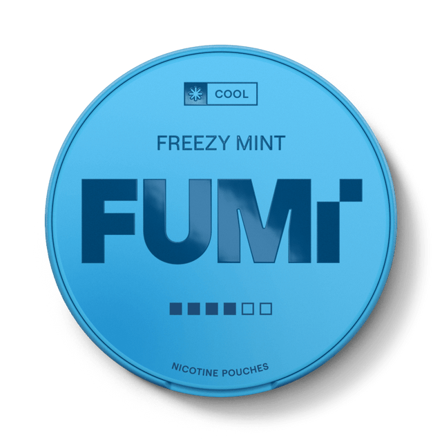 FUMi Freezy Mint Extra Strong tobaksfri nikotinpåse med mintsmak och extra stark nikotinleverans.