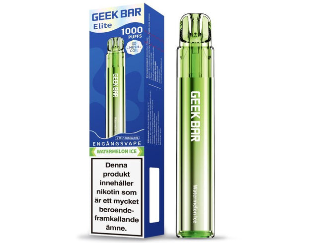 GEEK BAR Elite 1000 Watermelon Ice 20mg är en engångsvape med vattenmelonsmak