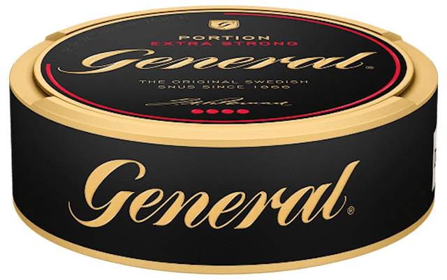 General Portion Extra Strong – nikotinpåsar med tobak, bergamott och lakrits, 15,5 mg nikotin per prilla för en kraftfull och långvarig nikotinkick.