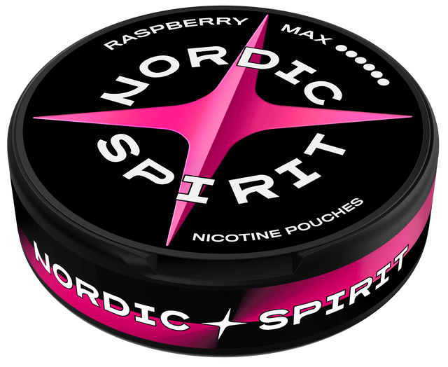 Nordic Spirit Raspberry Max dosa – extra starkt vitt snus