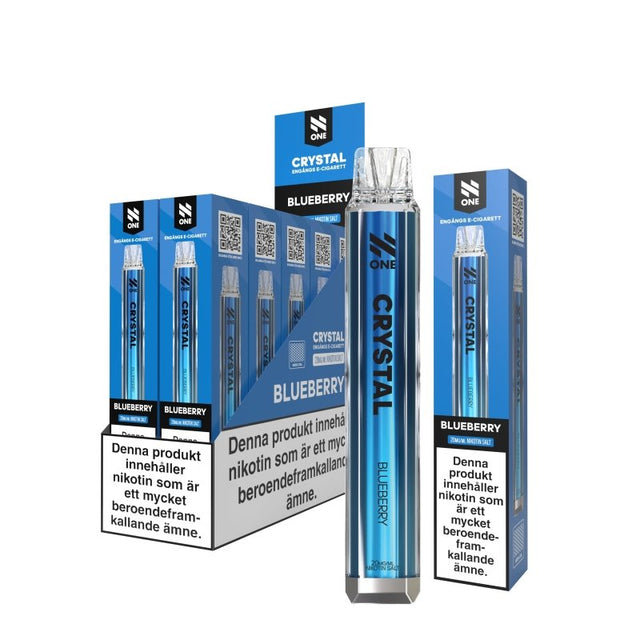 N One Crystal Blueberry vape med blåbärssmak