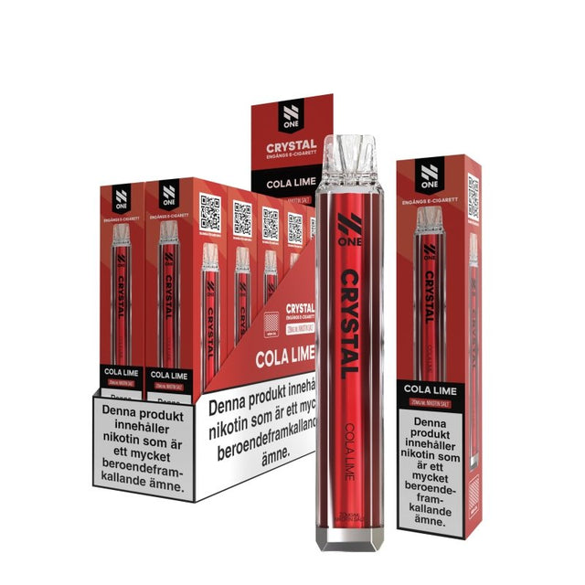 N One Crystal Cola Lime vape med cola och lime