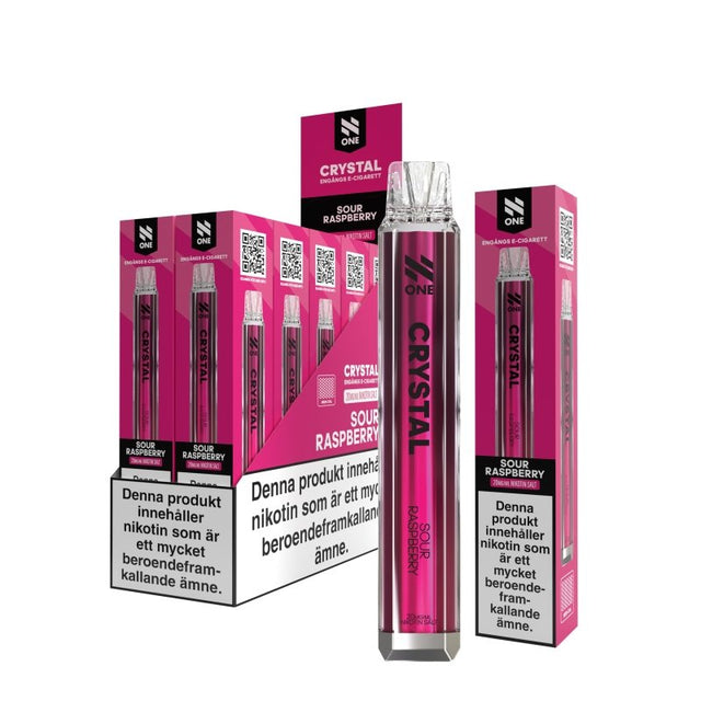 N One Sour Raspberry vape med syrligt hallon