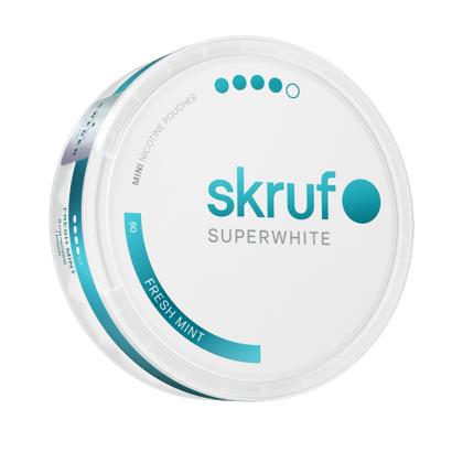 Skruf SuperWhite Fresh Mint Mini vitt snus