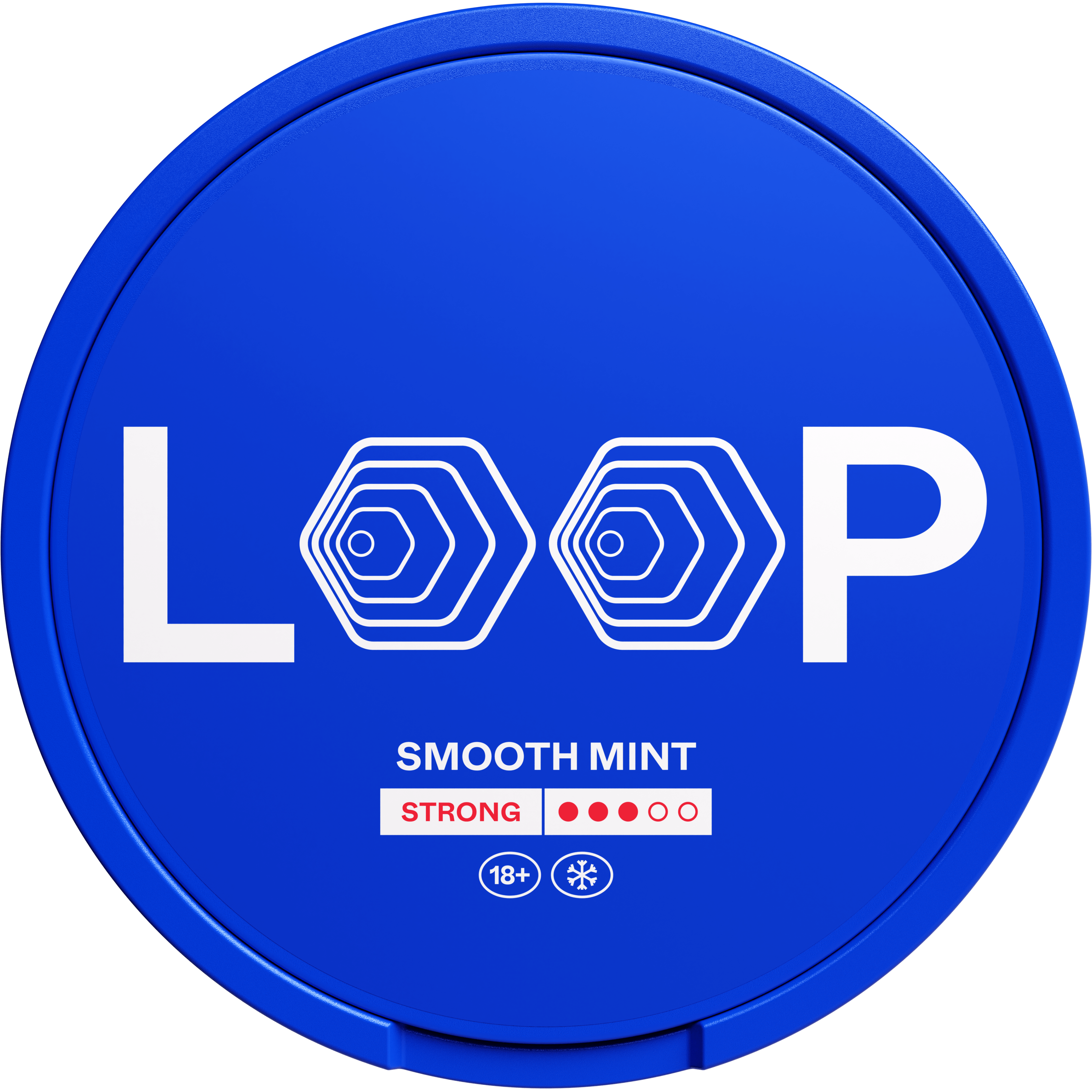 LOOP Smooth Mint Strong – Tobaksfritt snus med mintsmak och 9,4 mg nikotin per prilla.