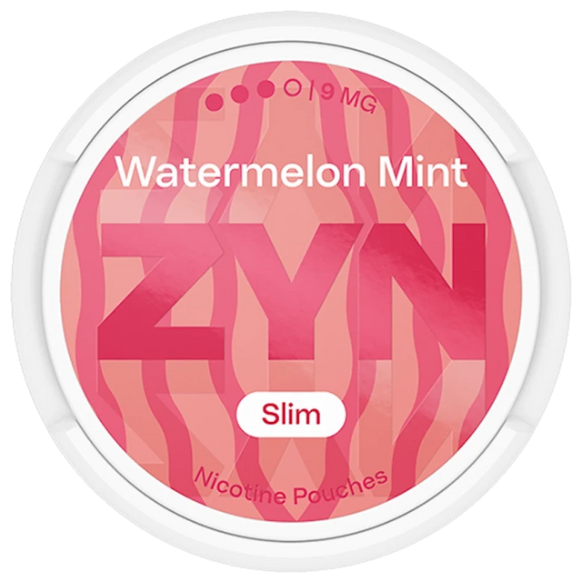 ZYN Watermelon Mint Slim S3 är tobaksfria nikotinpåsar.