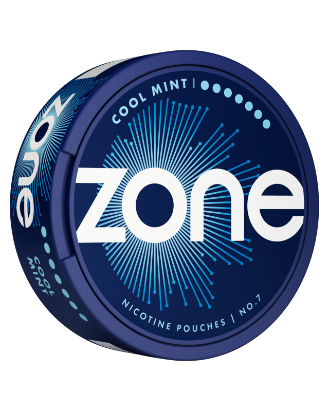 ZONE No. 7 Cool Mint Ultra Strong är ett tobaksfritt vitt snus i slim-format.