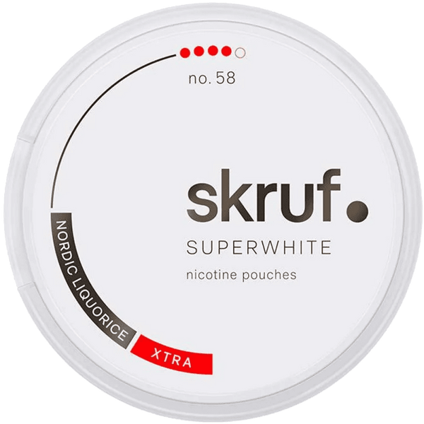 Skruf SuperWhite No. 58 Nordic Liquorice Extra Strong